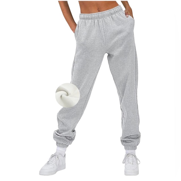 NEW Casual Baggy Fleece Sweatpants - Picture 1 of 7